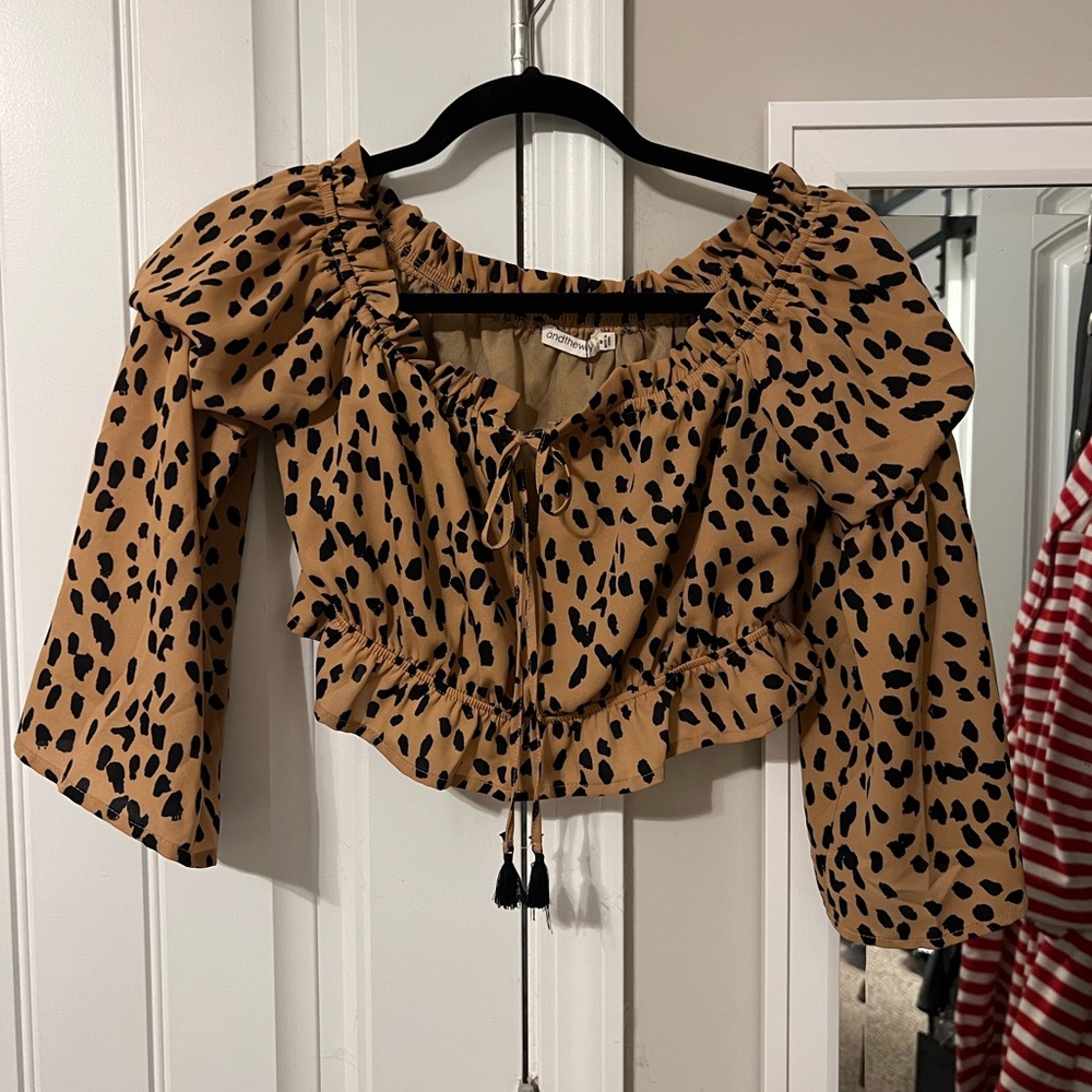 Cropped Cheetah Shirt